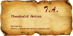 Theobald Antos névjegykártya